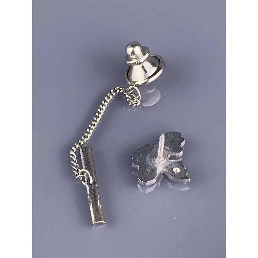 LOOM Moose Tie Tack Pin Silver Tone Loyal Order Fraternal Masonic Vintage